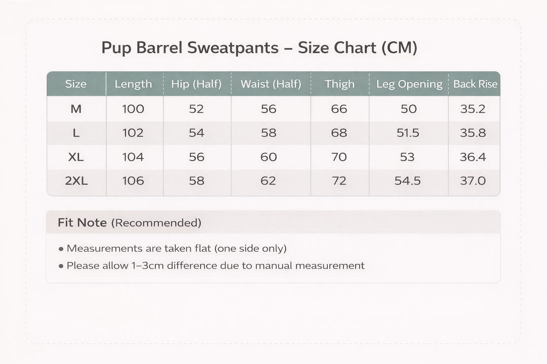 Pup Embroidered Barrel Sweatpants