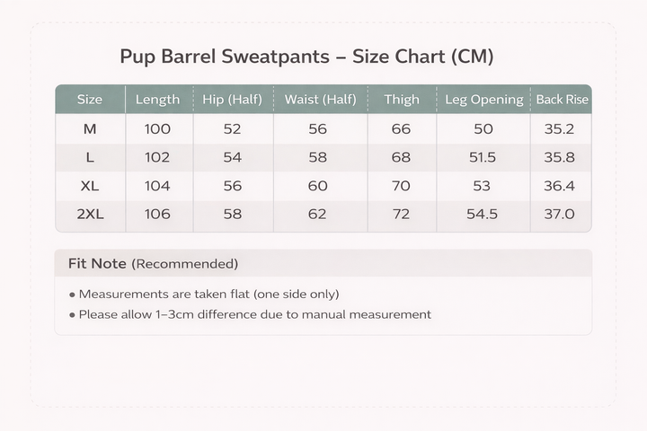 Pup Embroidered Barrel Sweatpants