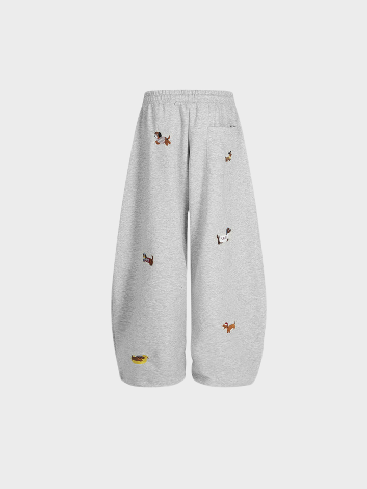 Pup Embroidered Barrel Sweatpants