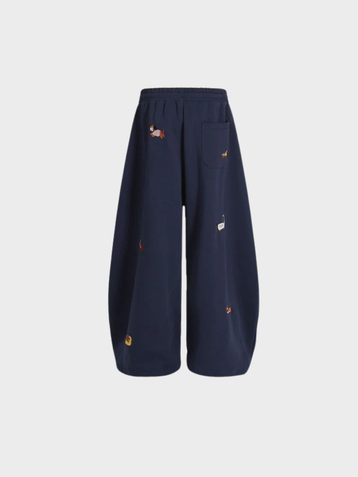 Pup Embroidered Barrel Sweatpants