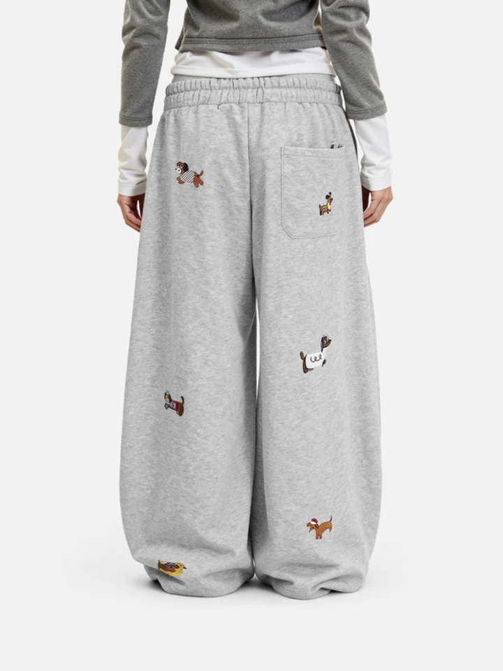 Pup Embroidered Barrel Sweatpants
