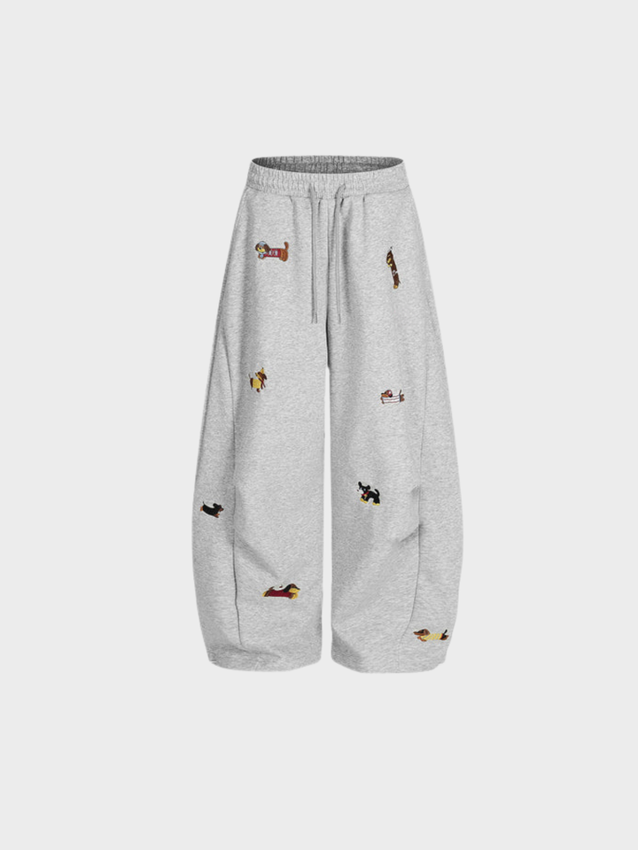 Pup Embroidered Barrel Sweatpants